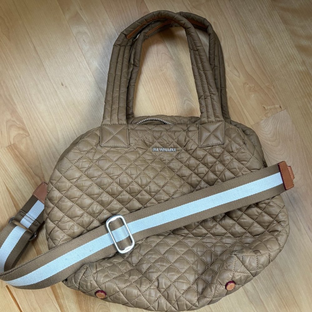 MZ Wallace Medium Metro Deluxe Tote in Caramel